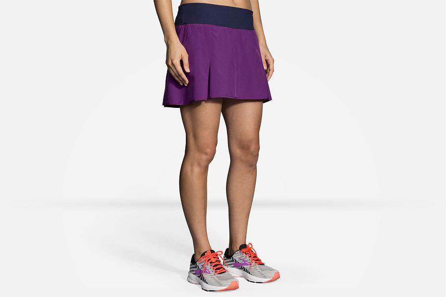 Brooks Chaser Women Sport Clothes & Running Skirts Purple IHB108752